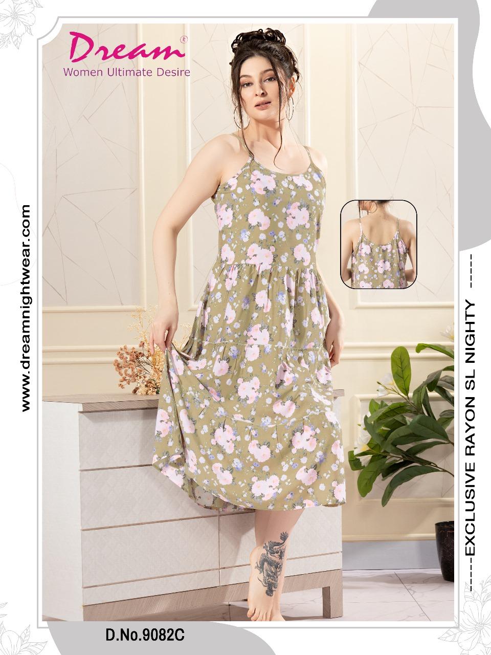 Rayon Digital Printed Sleeveless Nighties