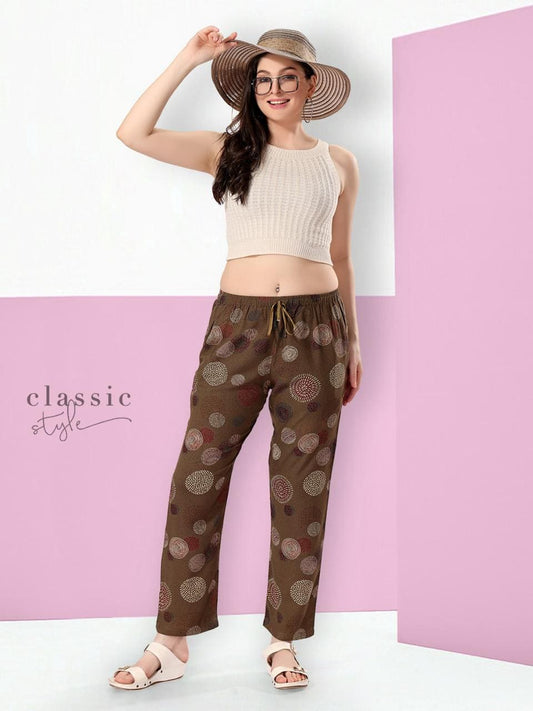 Women's Full-Length Premium Rayon Printed Pyjamas