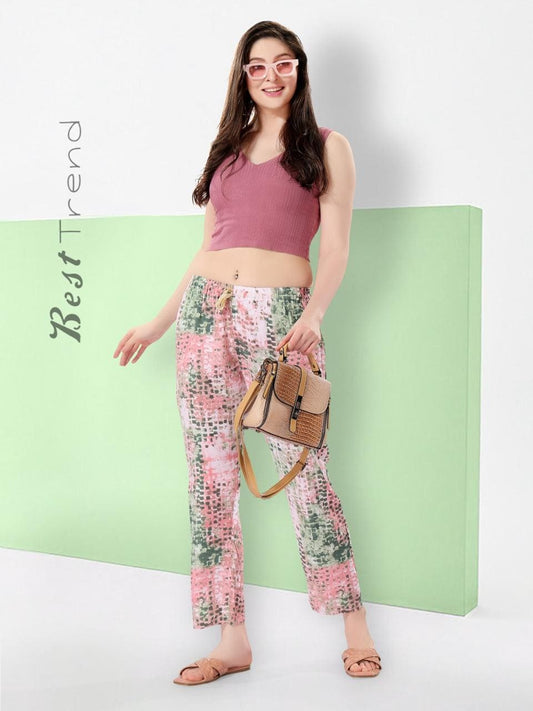 Women's Full-Length Premium Rayon Printed Pyjamas