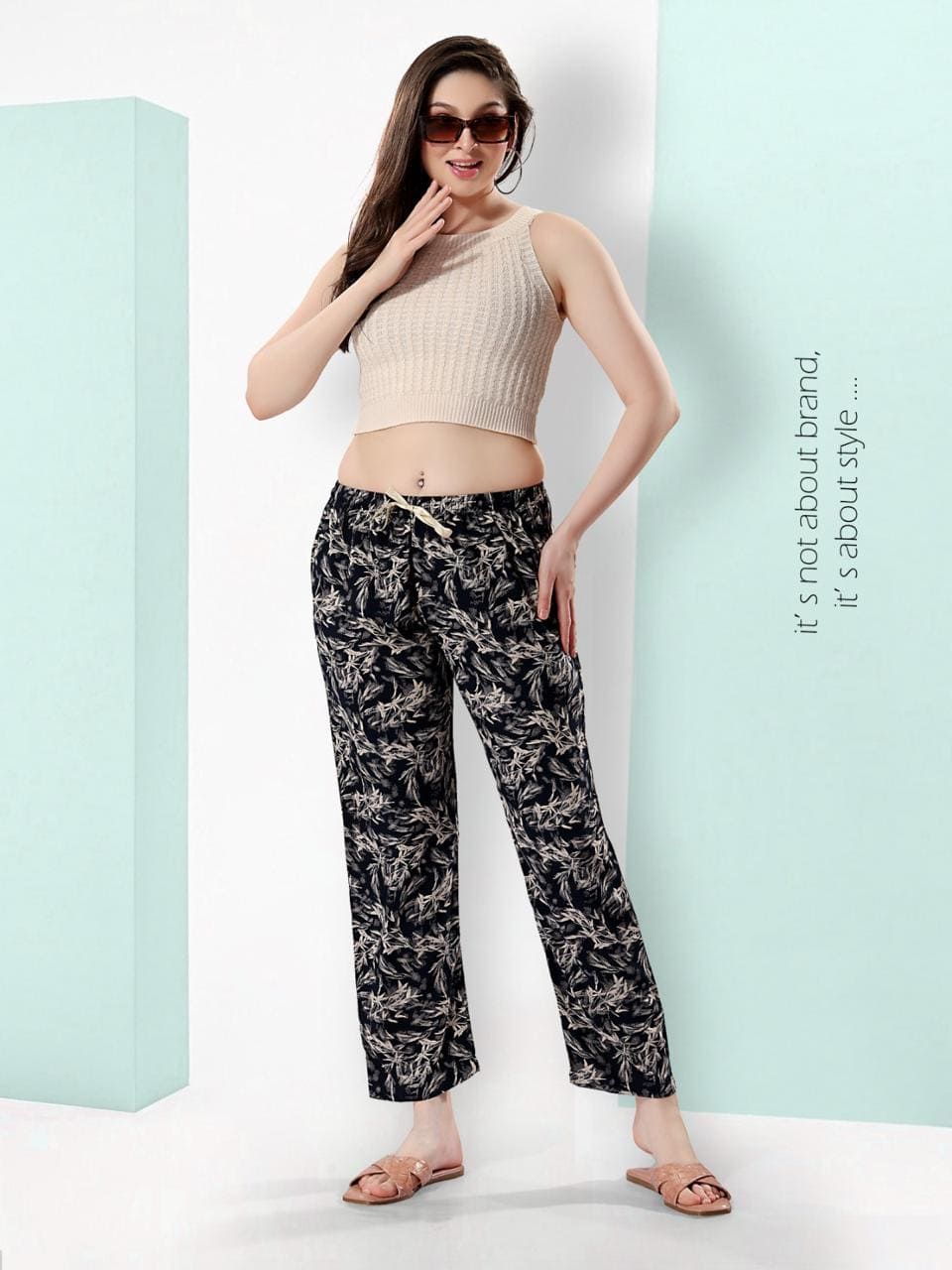 Women's Full-Length Premium Rayon Printed Pyjamas
