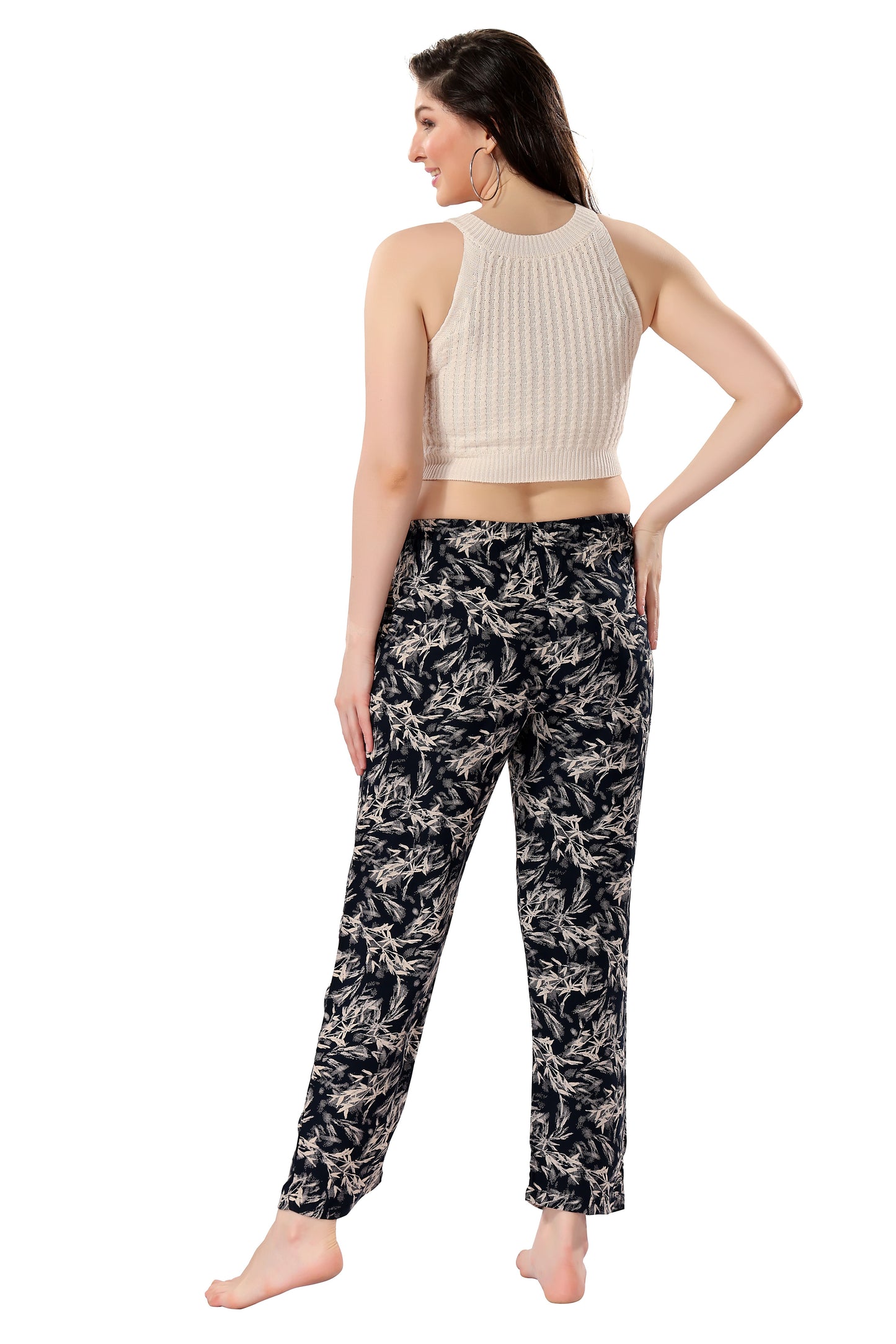 Women's Full-Length Premium Rayon Printed Pyjamas