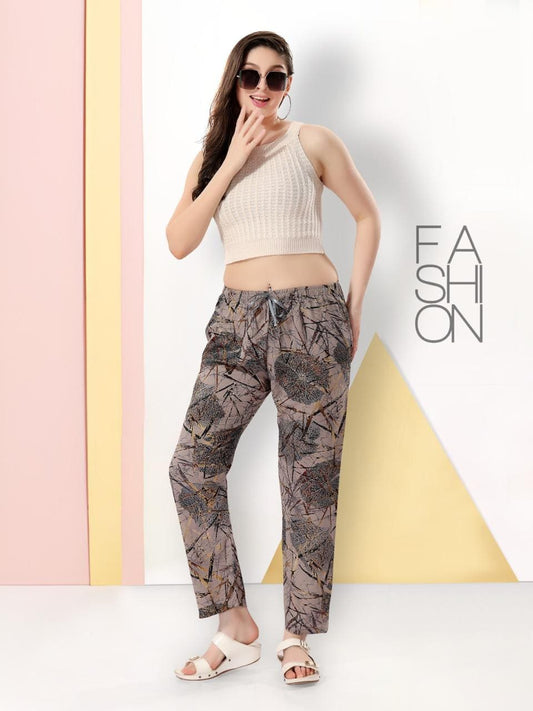 Women's Full-Length Premium Rayon Printed Pyjamas