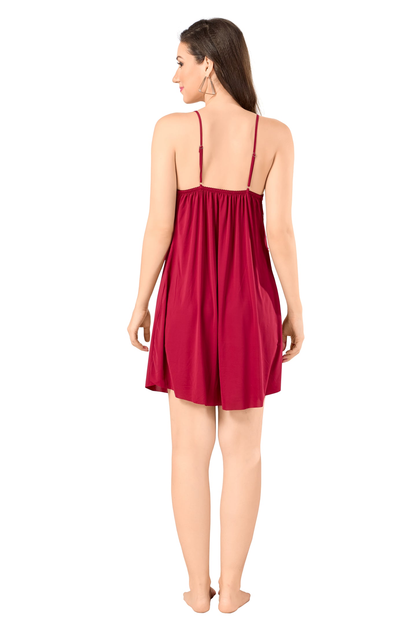Women Malai Modal Two Piece Set With Robe