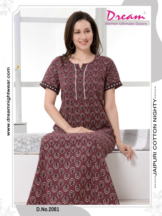 Women's Jaipuri Cotton Nighty