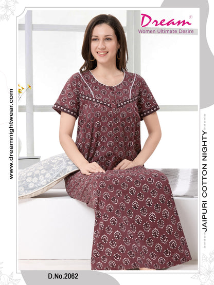 Women's Jaipuri Cotton Nighty