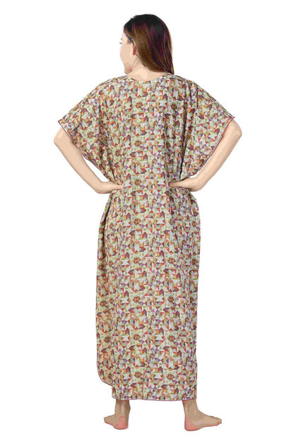 Geometric Print Rayon Kaftan With Side Pocket