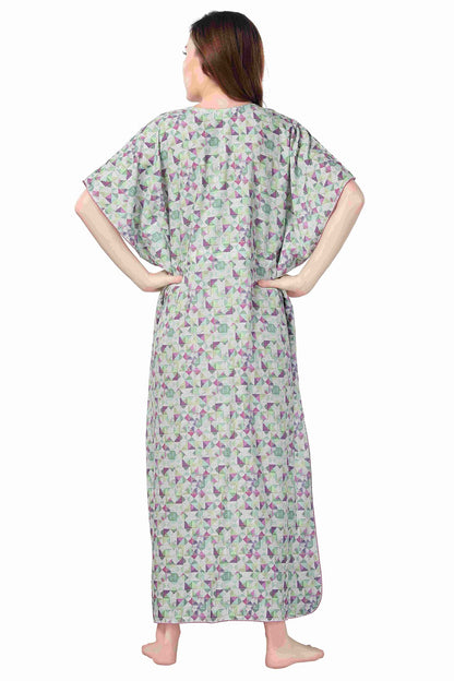 Geometric Print Rayon Kaftan With Side Pocket