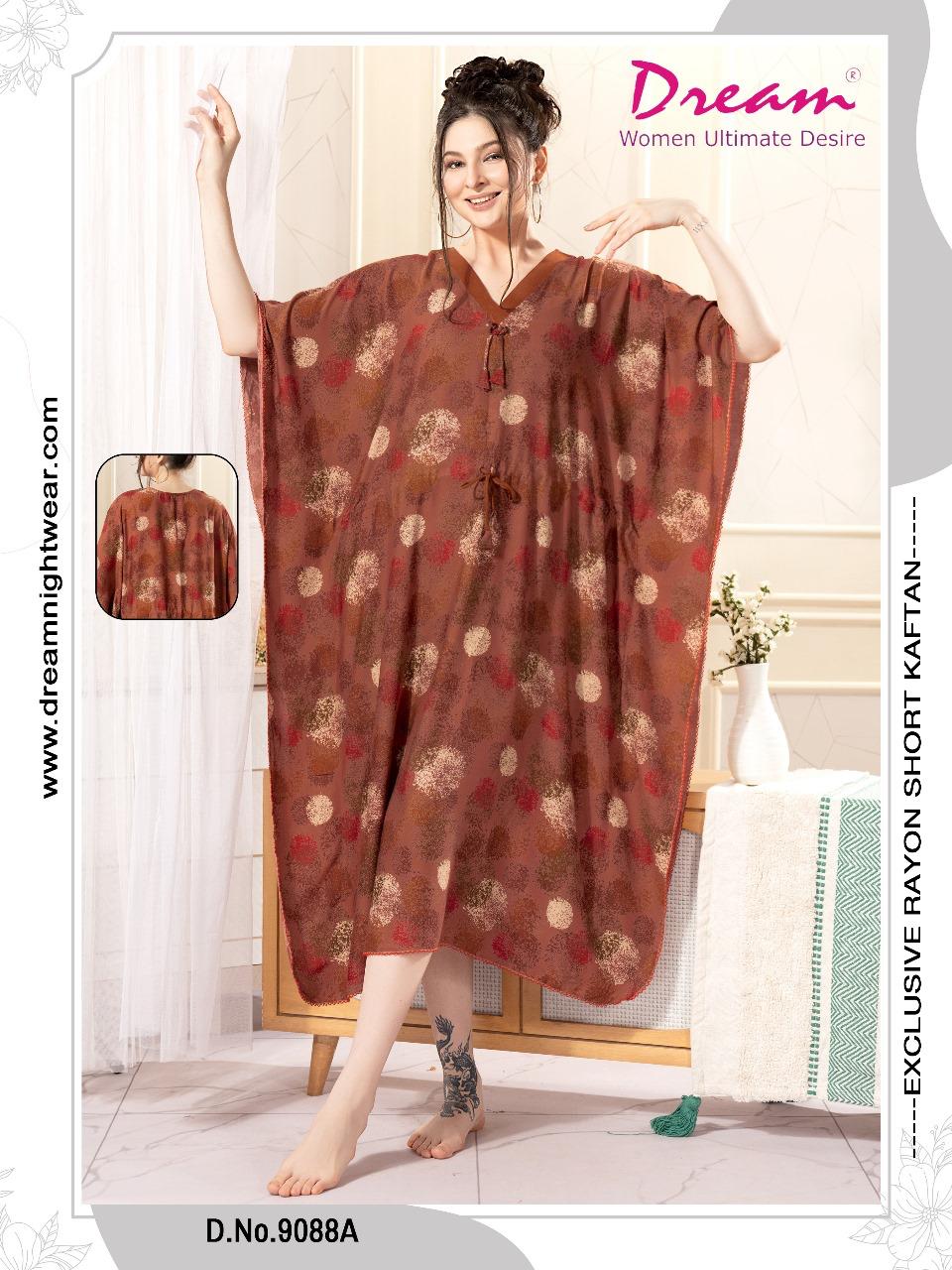 Rayon Self Design Printed Short Kaftan