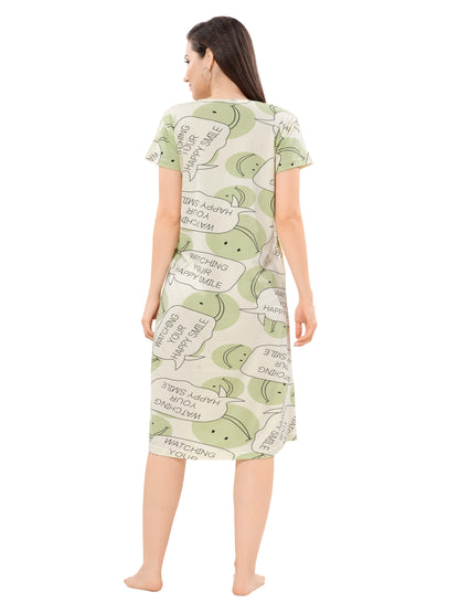 Women's Premium Hosiery Knee-length Short Nighty