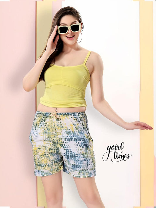 Women's Rayon Shorts With Trendy All-Over Prints