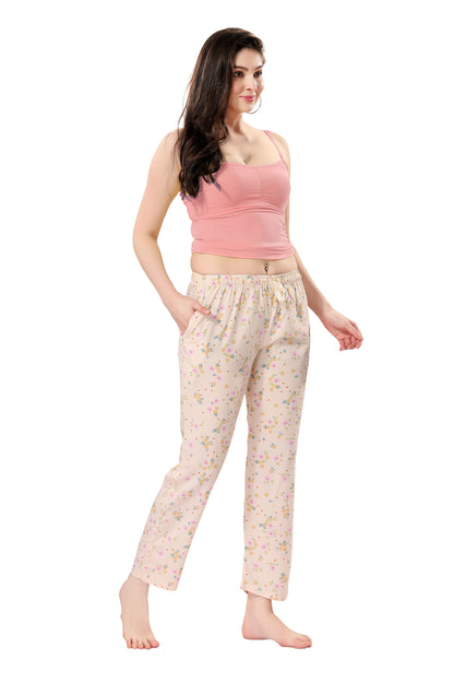 Women's Full-Length Premium Rayon Printed Pyjamas