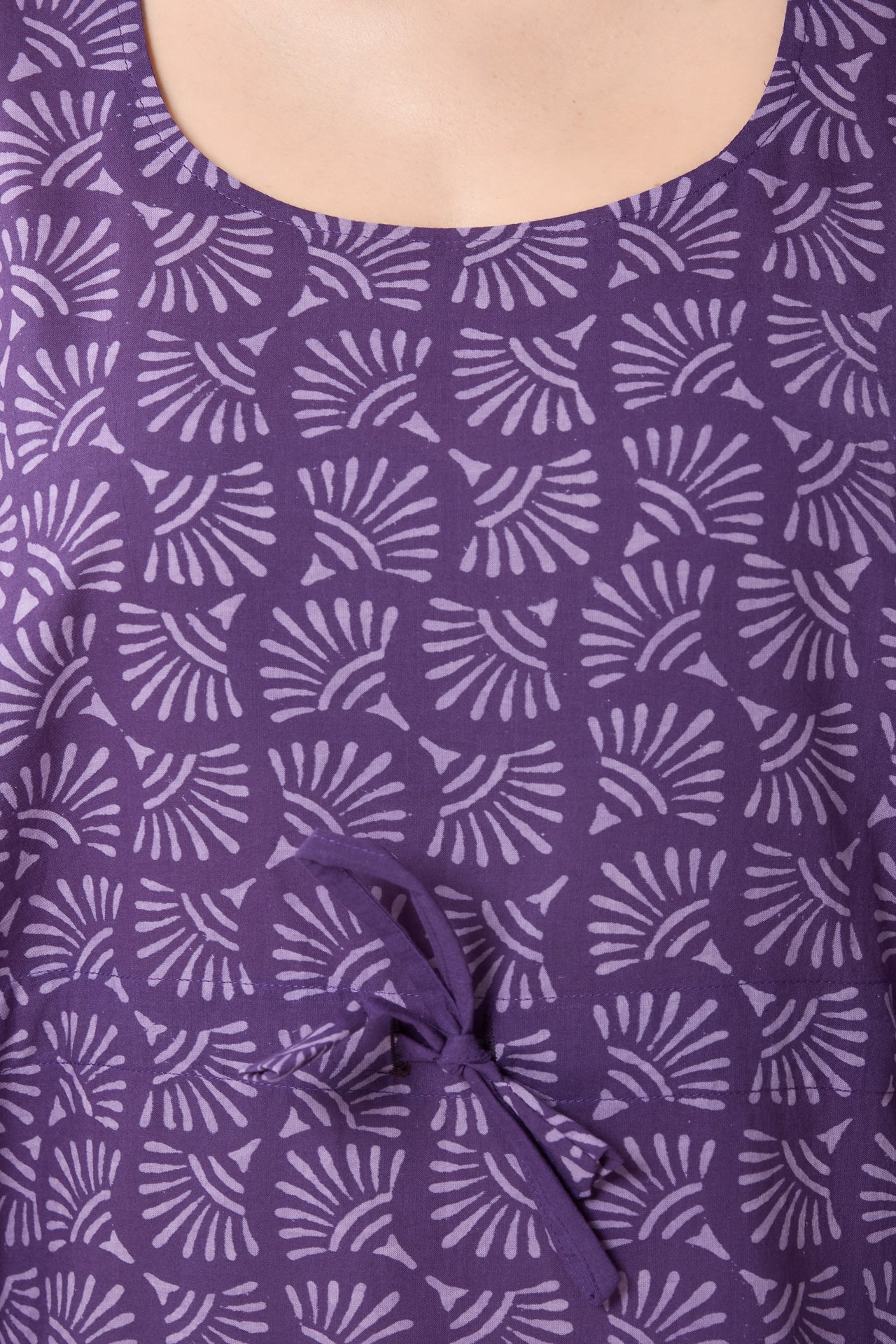 Women's Hand Block Print Cambric Cotton Kaftan